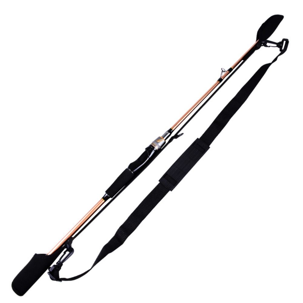Fishing Rod Combo - กระเป๋าเก็บคันเบ็ดแบบพกพา สายสะพายไหล่คันเบ็ดแบบปรับได้ เข็มขัดคันเบ็ด ตัวป้องกันรอก อุปกรณ์ตกปลา