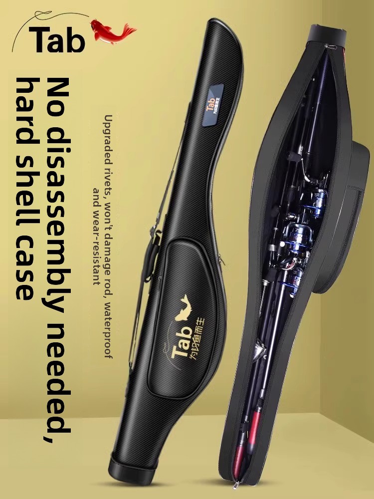 Fishing Rod Surf - กระเป๋าใส่คันเบ็ดแบบแข็งขนาดใหญ่ กระเป๋าอุปกรณ์ตกปลาอเนกประสงค์ กระเป๋าใส่คันเบ็ดสำหรับตกปลาชายฝั่ง กระเป๋าใส่คันเบ็ดแบบพิเศษสำหรับตกปลาแบบมีล้อ