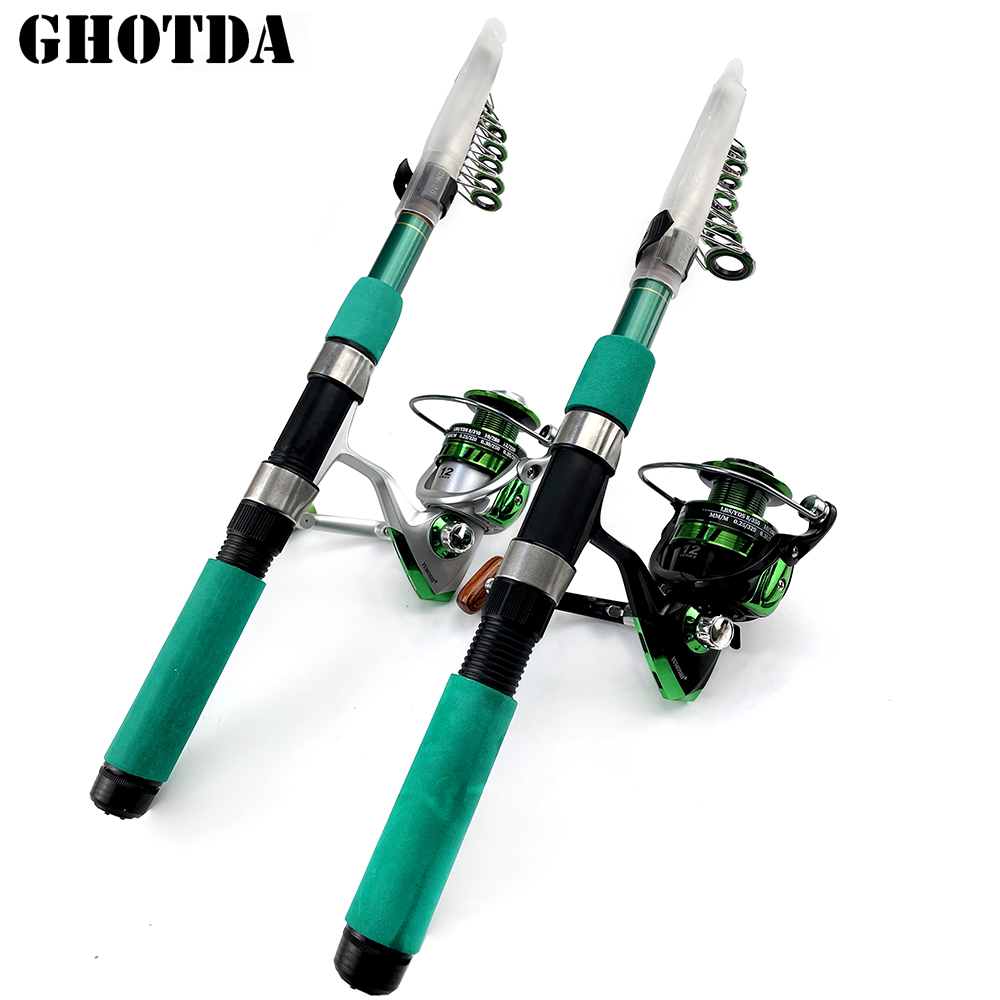 Fishing Rod Combo - ชุดคันเบ็ดสำหรับเดินทางน้ำเค็มแบบพกพา joran pancing Laut แข็งสุดๆรอกหมุนขนาด6กก. สำหรับเบ็ดเบสไพค์