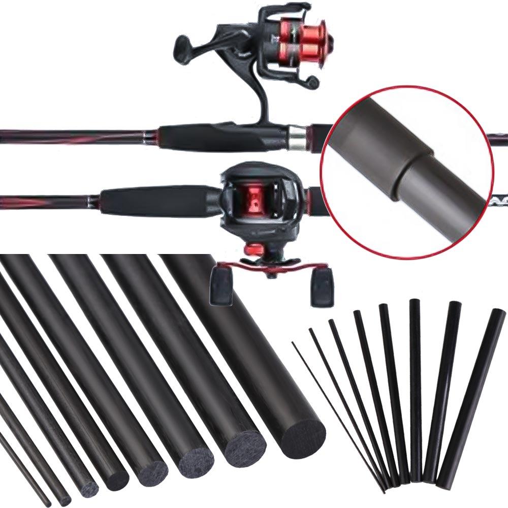 Fishing Rod Carbon Fiber - คาร์บอนไฟเบอร์ความแข็งแรงสูง Sticks น้ําหนักเบาห่อด้ายตกปลา Rod ชุดซ่อมเสริม Rod