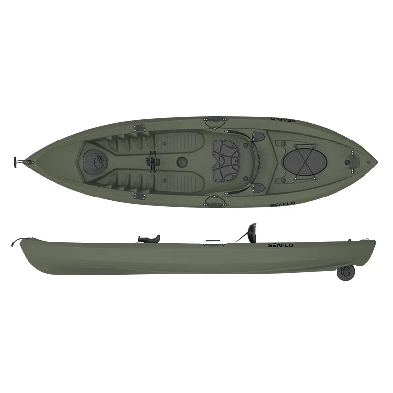 Fishing Rod Boat - 10FT เรือคายัคตกปลาพลาสติก HDPE สำหรับ1คนมาพร้อมกับช่องเก็บของด้านหน้าและด้านหลังเบ็ดตกปลา Mo
