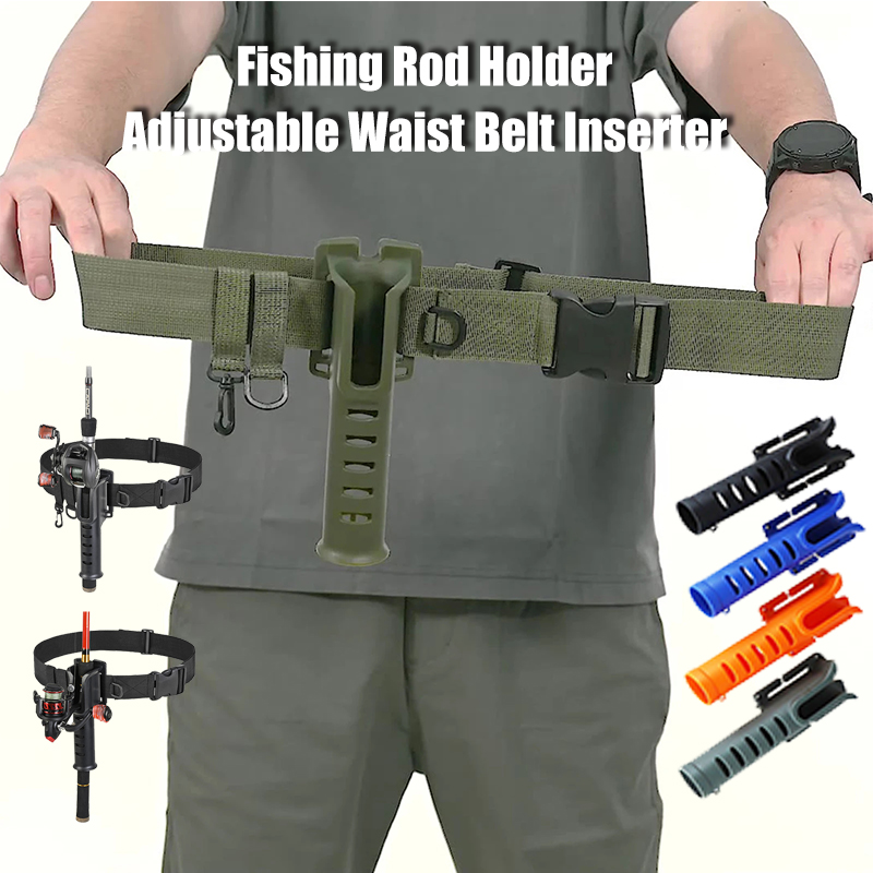 Fishing Rod Spinning - แขวนตกปลาเข็มขัดเอวผู้ถือ Rod ปรับ Wading เข็มขัดสําหรับ SPINNING
