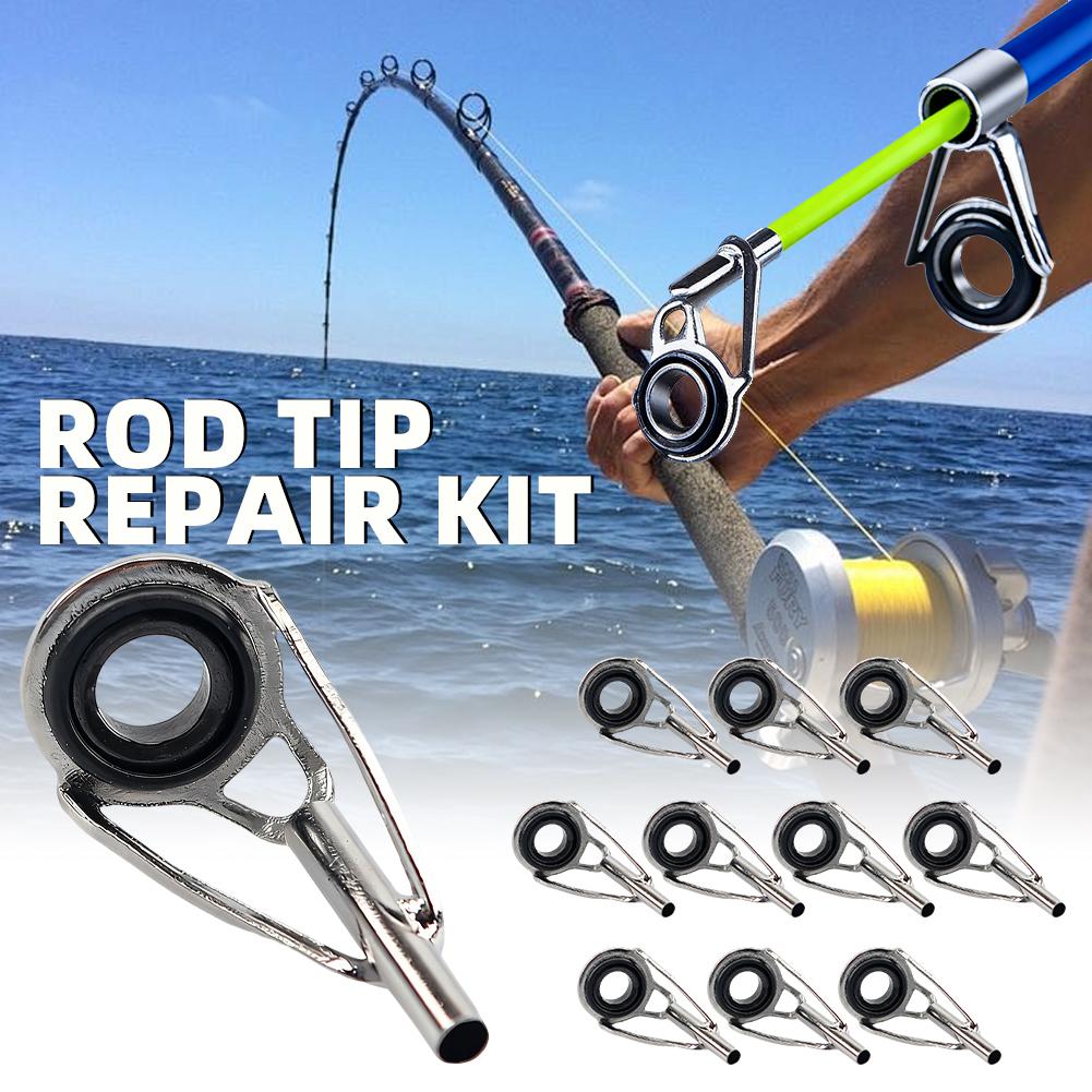 Fishing Rod Casting - ชุดซ่อมปลายคันเบ็ด 10 ชิ้น ชุดเปลี่ยนปลายคันเบ็ด 5 ขนาด