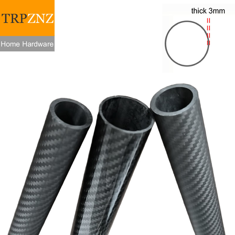 Fishing Rod Carbon Fiber - 3K คาร์บอนไฟเบอร์ท่อ OD 12-35 มม.หนา 3