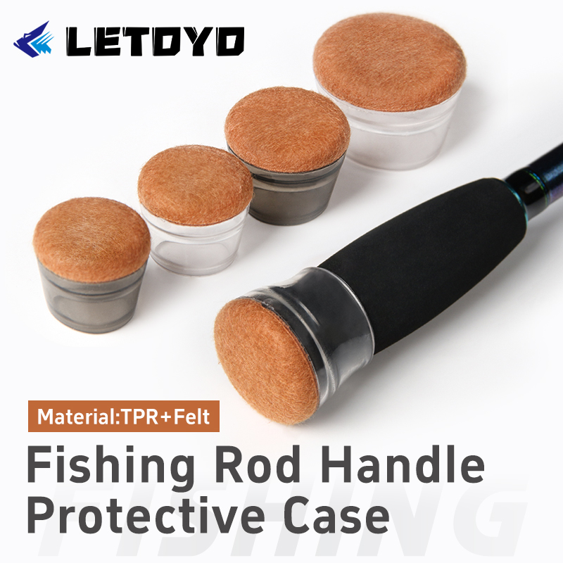 Fishing Rod Case - LETOYO Felt เบ็ดตกปลาหมวกด้านล่าง Protector Handle เคสซิลิโคน