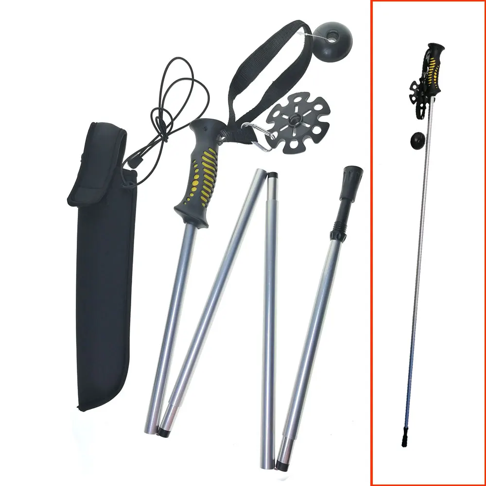Fishing Rod Fly - 139ซม.พับอลูมิเนียม Wading พนักงาน Light น้ำหนัก Fly