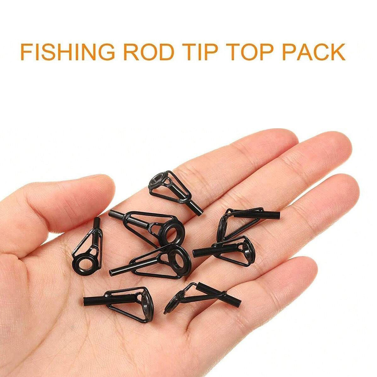 Fishing Rod Tip Replacement - วงแหวนพอร์ซเลนสำหรับคันเบ็ดตกปลาสแตนเลส 8 ชิ้น อุปกรณ์ซ่อมปลายคันเบ็ด DIY อุปกรณ์ตกปลา