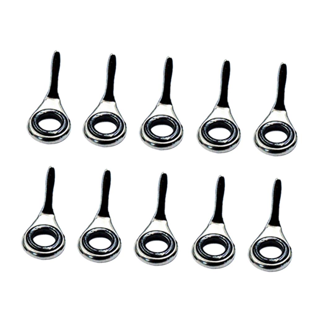 Fishing Rod Tip Replacement - ชุดอุปกรณ์ตกปลา 10 ชิ้น ชุดไกด์คันเบ็ดแบบยืดหดได้ ชุดไกด์สายเบ็ด ชุดซ่อมปลายคันเบ็ด