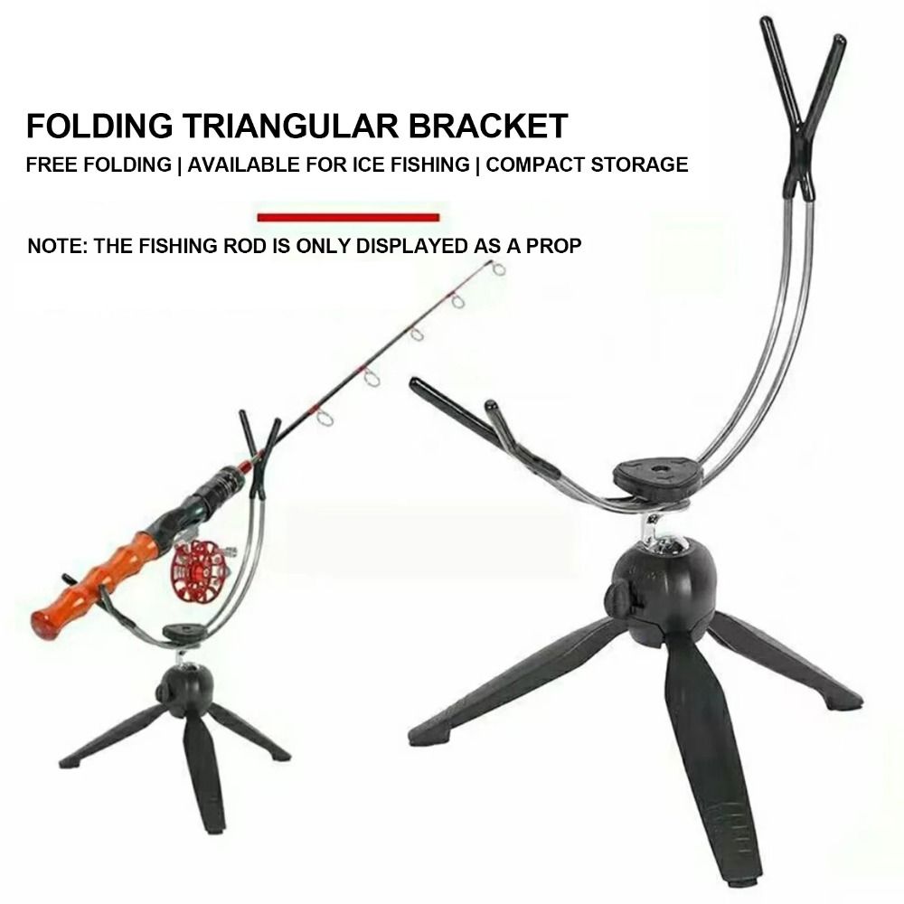 Fishing Rod Rack - 360 ° ที่วางคันเบ็ดตกปลาน้ำแข็งแบบปรับได้ พับเก็บได้ อเนกประสงค์ วัสดุอะลูมิเนียม