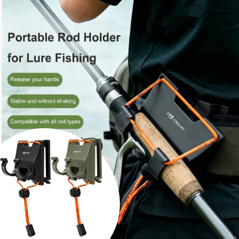 Fishing Rod Fly - ที่ยึดคันเบ็ดแบบคลิปหนีบเข็มขัดสำหรับมืออาชีพ - ใช้งานแบบแฮนด์ฟรี - ระบบล็อคแบบสไลด์ 360