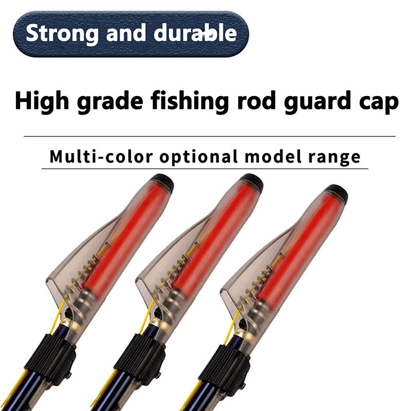 Fishing Rod Case - ฝาครอบปลายคันเบ็ดแบบใส 1 ชิ้น ฝาครอบป้องกันคันเบ็ด ฝาครอบป้องกันปลายคันเบ็ด ฝาครอบคันเบ็ดสำหรับตกปลาทะเล