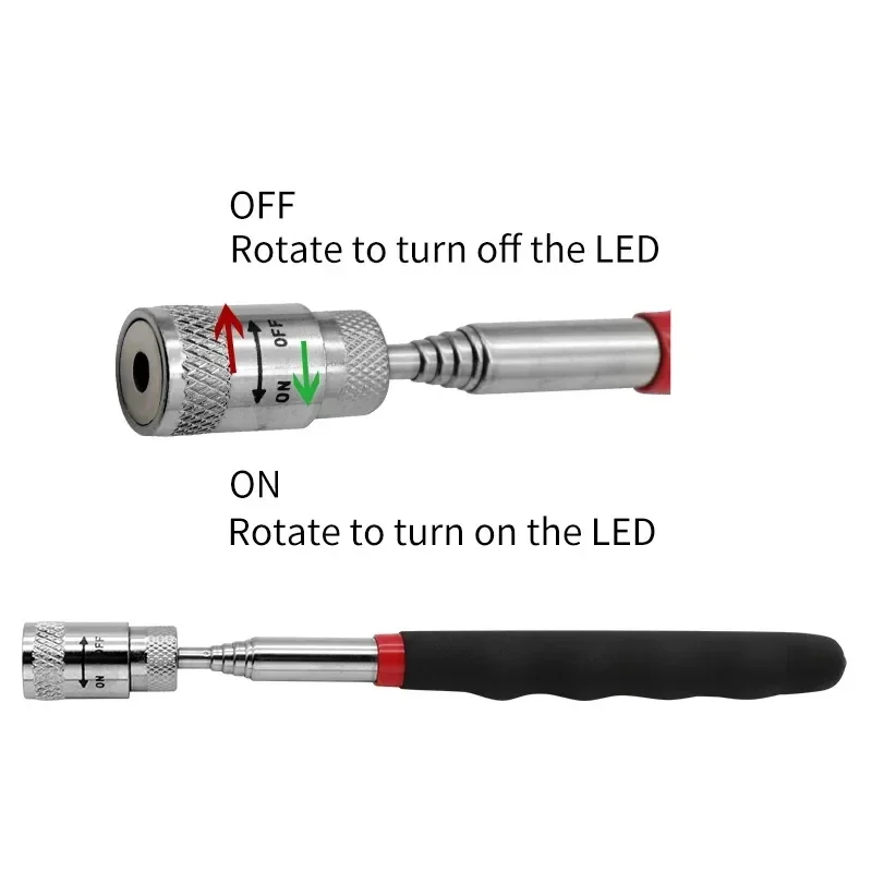 Telescopic Magnetic ปากกา LED  - Fishing Rod Travel บทวิจารณ์และราคา