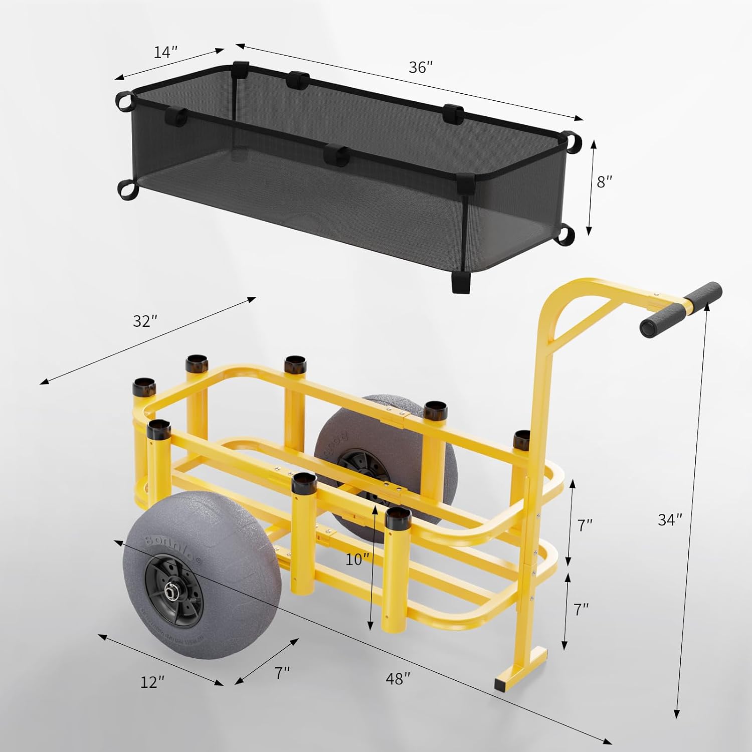 รถเข็นตกปลาแบบล้อเลื่อนสำหรับใ - Fishing Rod Holder บทวิจารณ์และราคา
