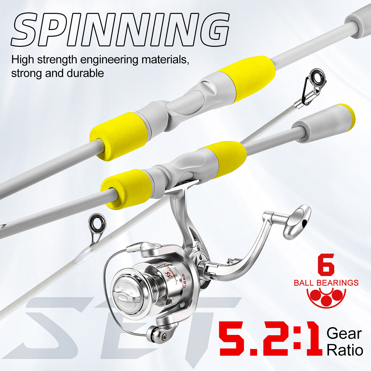 ชุดคันเบ็ดตกปลาแบบสปินนิ่ง 2 ท - Fishing Rod Combo บทวิจารณ์และราคา