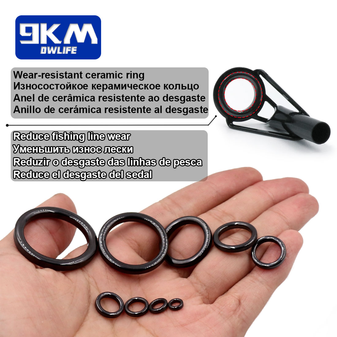 5 ชิ้นตกปลา Rod Tip Guides ชุด - Fishing Rod Tip Replacement บทวิจารณ์และราคา